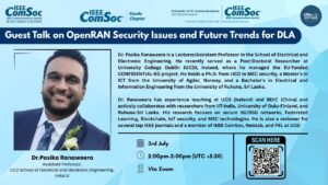 Read more about the article Securing Tomorrow’s Networks | OpenRAN & DLA by IEEE ComSoc SL Chapter